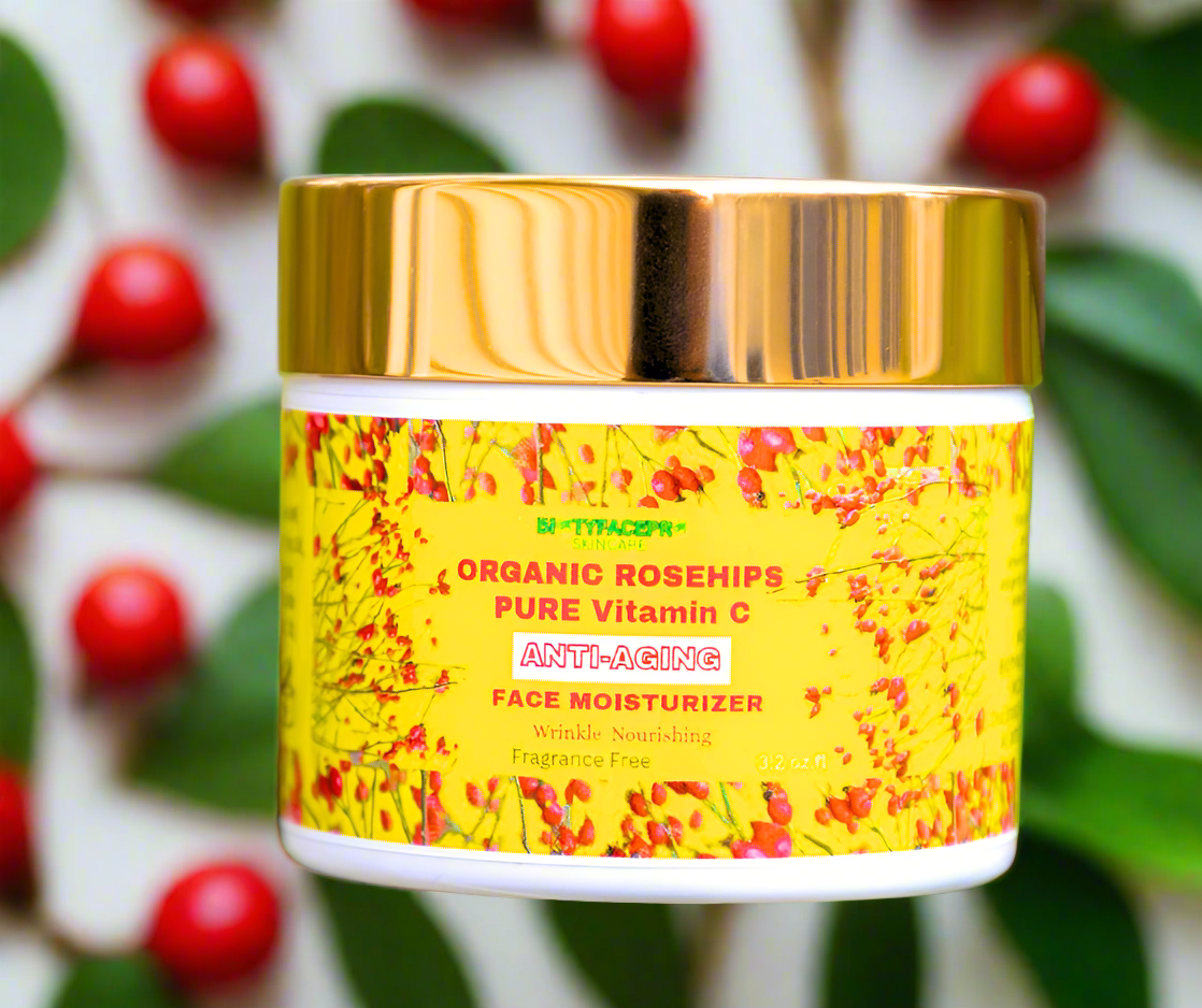 Organic Rosehips Pure Vitamin C Anti-Aging Face Moisturizer
Wrinkle Nourishing and Fragrance Free