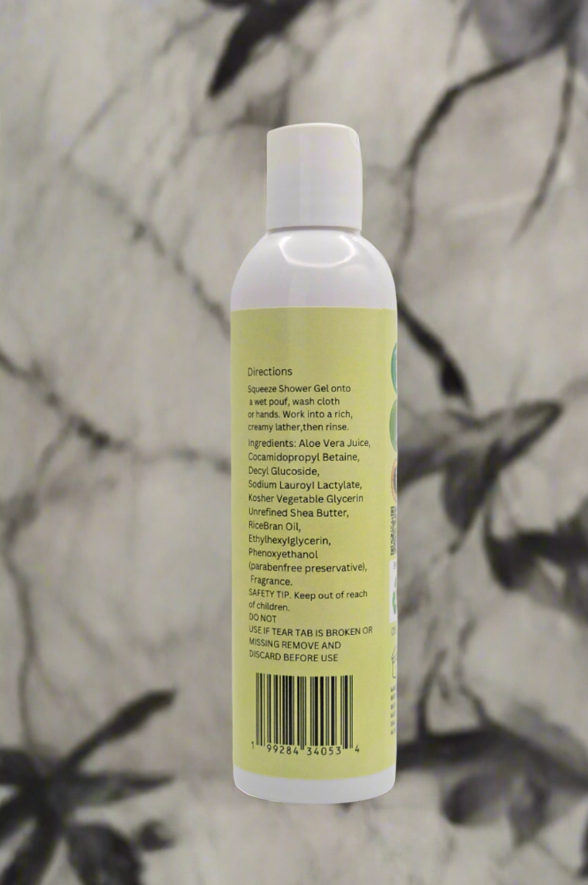 WOOD SAGE & SEA SALT SHOWER GEL- With shea butter for micro moisturizing (8oz/237ml