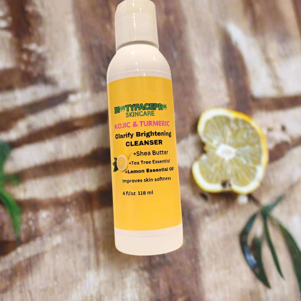 Brightening Facial Cleanser with Shea Butter, Vitamin B3, Lemon juice,Clear Dark Spots