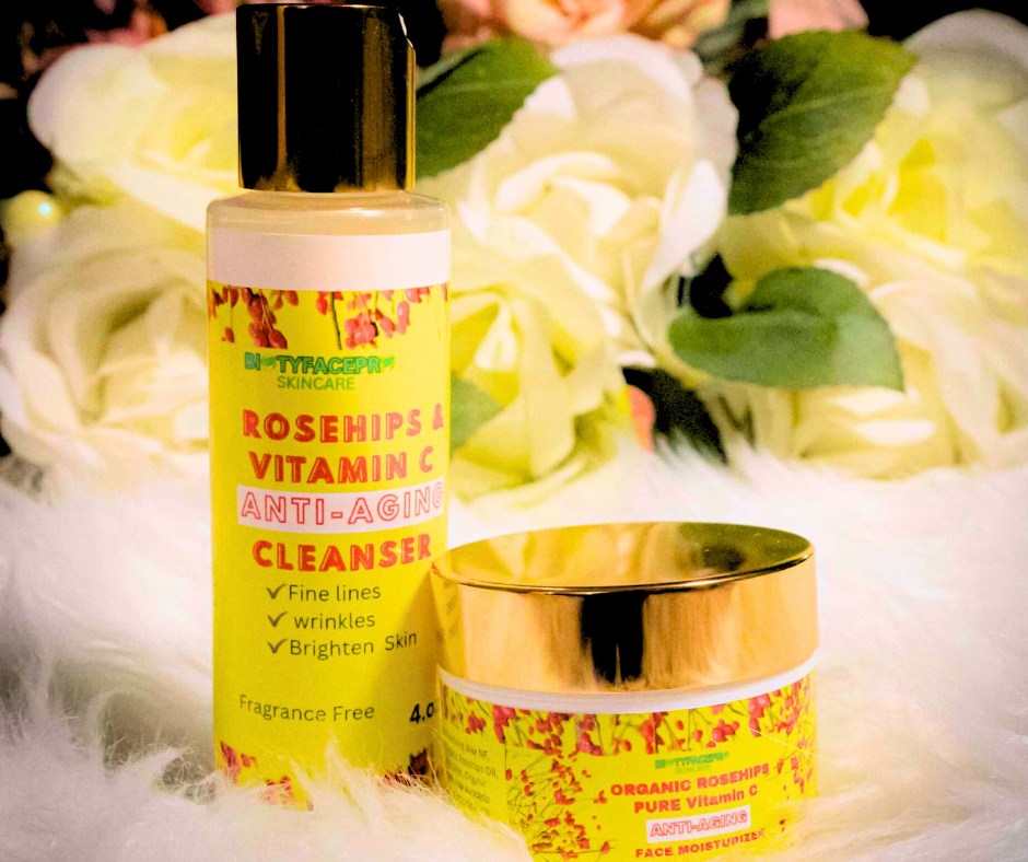 ORGANIC ROSEHIPS & VITAMIN C ANTI-AGING Infused Facial Cleanser,Hydrating moisturizer Fragrance Free