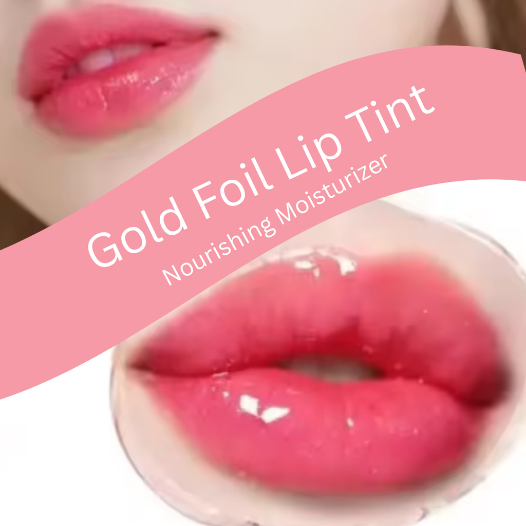Gold foil lip oil