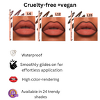 High color rendering lip liner