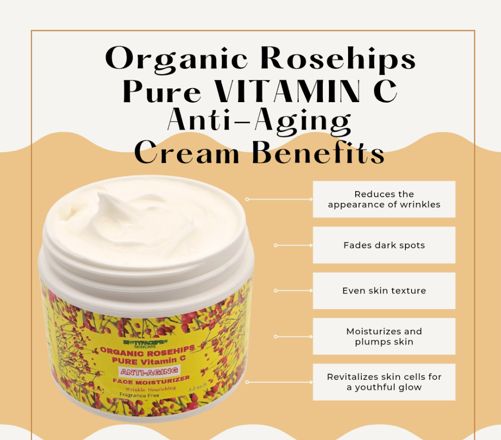 ORGANIC ROSEHIPS & VITAMIN C ANTI-AGING Infused Facial Cleanser,Hydrating moisturizer Fragrance Free