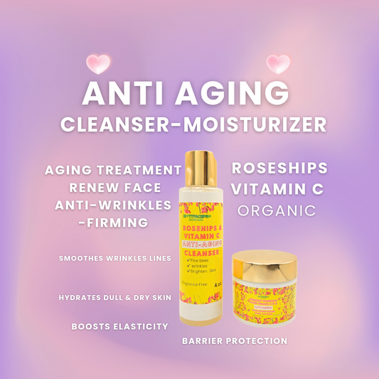 ORGANIC ROSEHIPS & VITAMIN C ANTI-AGING Infused Facial Cleanser,Hydrating moisturizer Fragrance Free