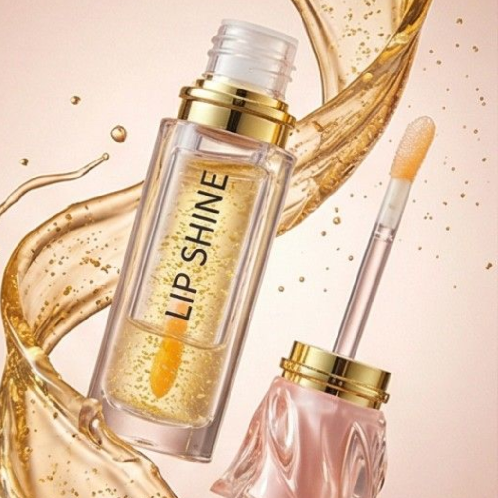 Premium gold foil lip oil for daily lip care routine