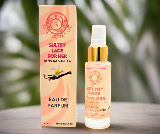 Sultry Lace Perfume 30ml Bottle – Vanilla & Amber Scent