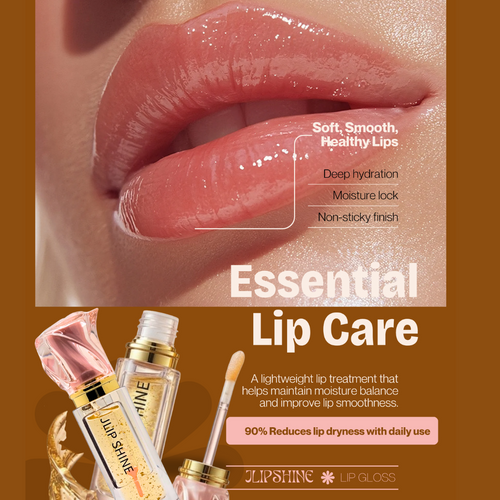 Vegan lip oil with organic ingredients