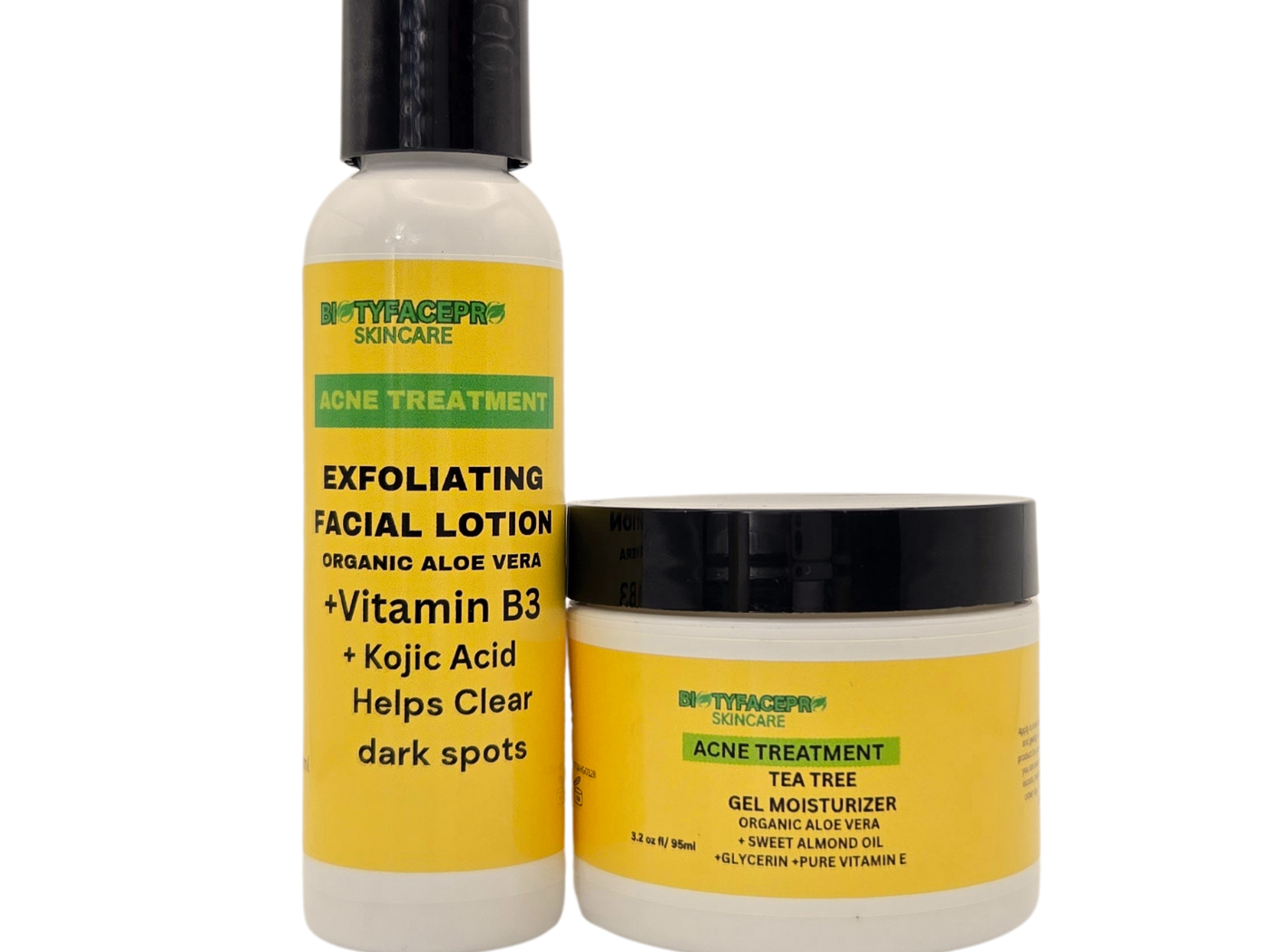 Acne Treatment KIT (4 Pieces) with Natural & Organic Ingredients - BIOTYFACEPRO SKINCARE 