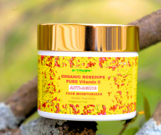 Organic Rosehips Pure Vitamin C Anti-Aging Face Moisturizer
Wrinkle Nourishing and Fragrance Free