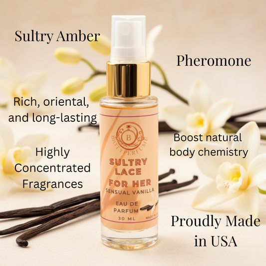 Sultry Lace for Her- Sensual Vanilla Long-Lasting fragrance   (1 oz)