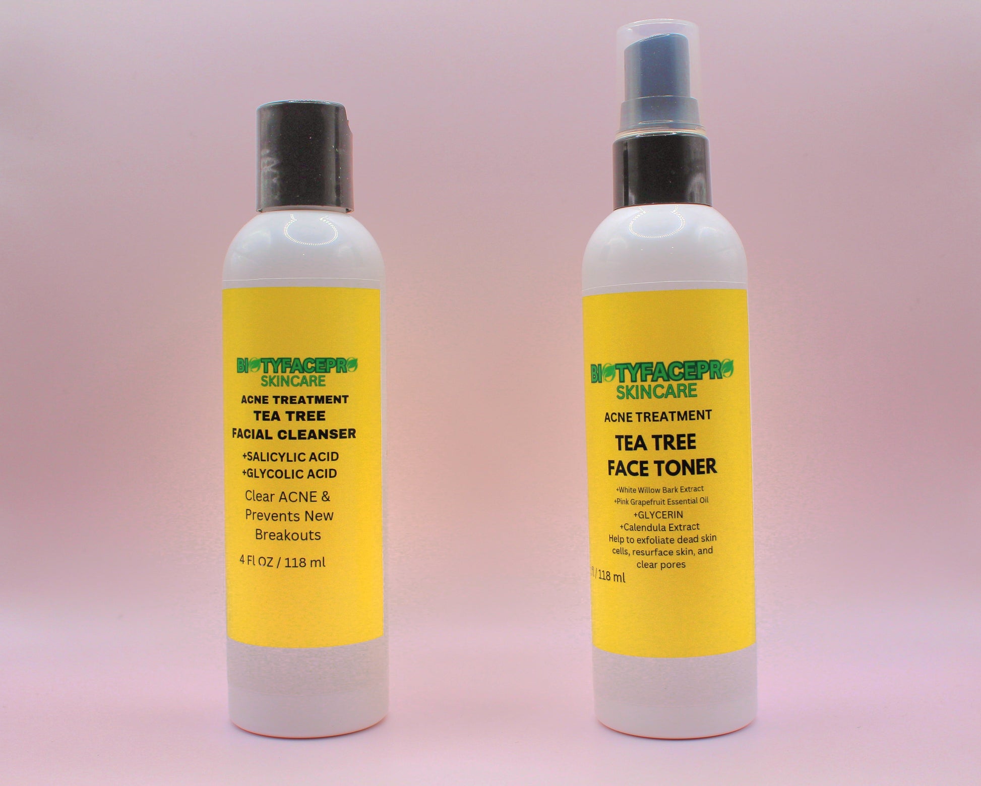 Acne Treatment KIT (4 Pieces) with Natural & Organic Ingredients - BIOTYFACEPRO SKINCARE 
