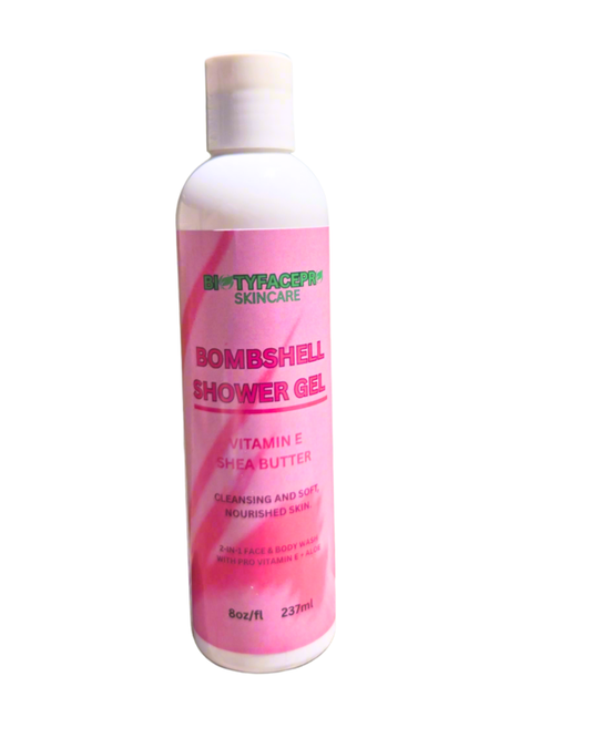 BOMBSHELL SHOWER GEL with Shea butter & Vitamin E  + Organic Aloe Vera