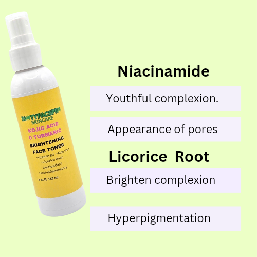 Kojic & Turmeric Brightening Set Cleanser, Toner, Moisturizer, Clarifying Essentials - BIOTYFACEPRO SKINCARE 