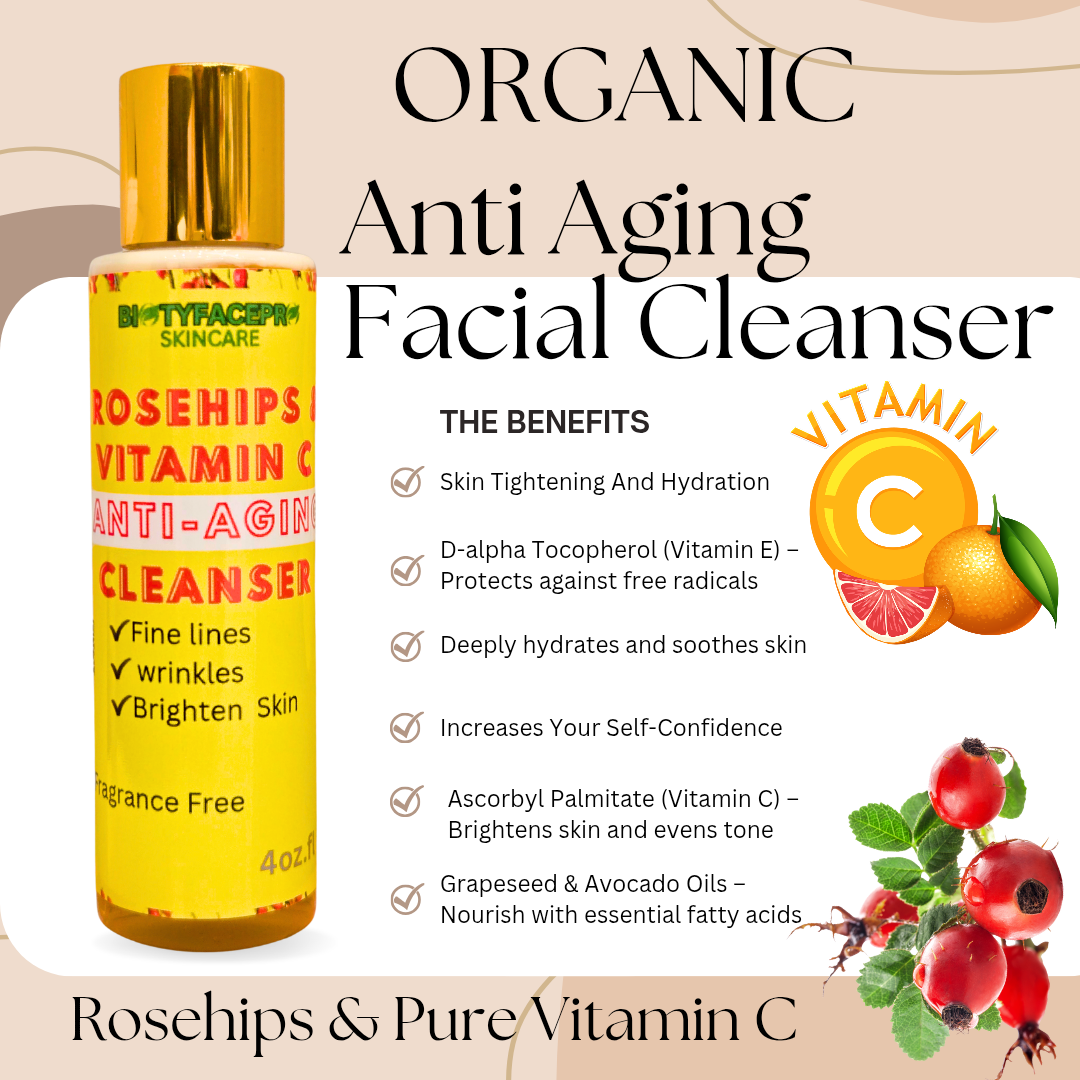 Organic Rosehips & Vitamin C Anti-Aging Cleanser