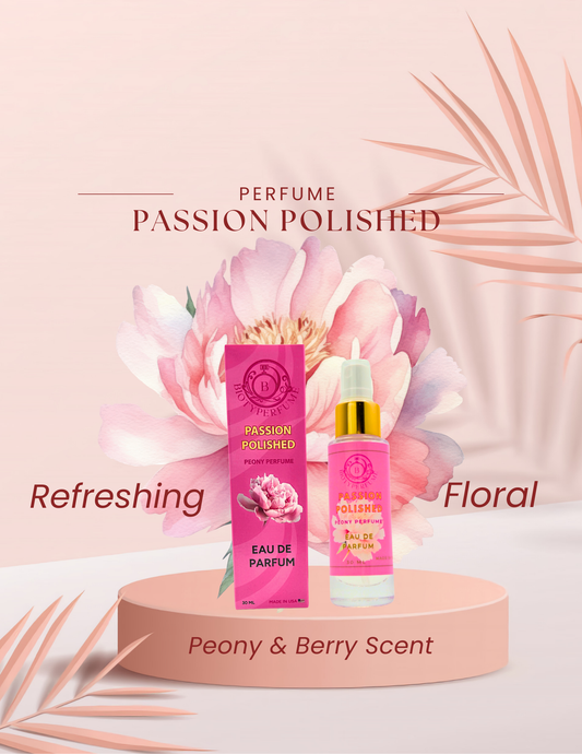 Passion Polished Perfume 
Refreshing Floral Peony and Berry scent/ Long Lasting (30ml)