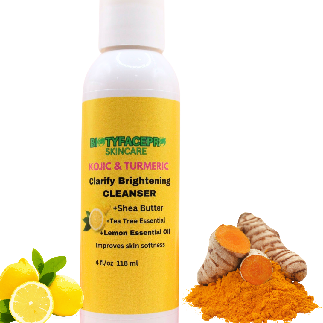 Brightening Facial Cleanser with Shea Butter, Vitamin B3, Lemon juice,Clear Dark Spots - BIOTYFACEPRO SKINCARE 